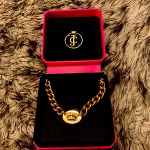 Authentic Juicy Couture Signature Crown Gold Chain Necklace